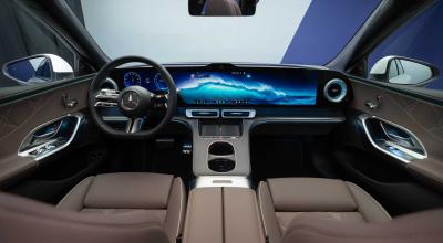 Mercedes Turned the C-Class Into a Rolling Lounge With One Giant Screen - Photo