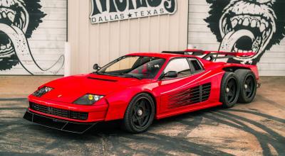 Gas Monkey Built A Six-Wheeled Ferrari Testarossa With A Corvette V8 - Photo