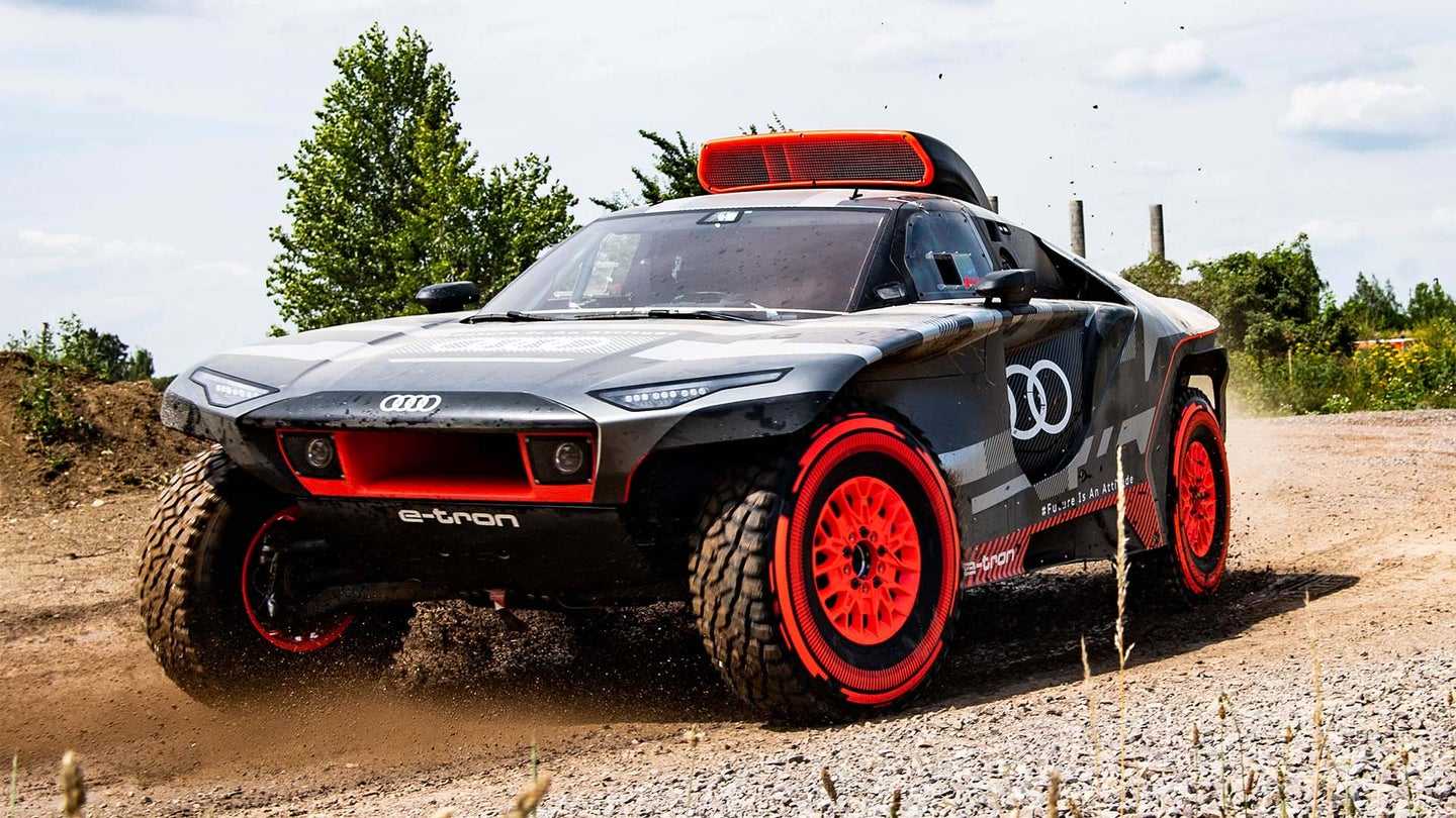 Audi RS Q E-Tron Dakar Rally Racer Gets A Regen Handbrake